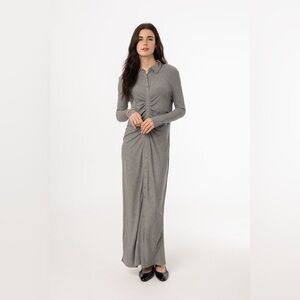 Blank NYC Long Sleeve Gray Maxi Dress